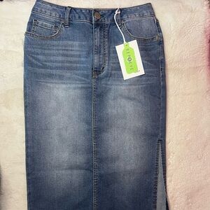 Women's  Denim Pencil Skirt - Blue